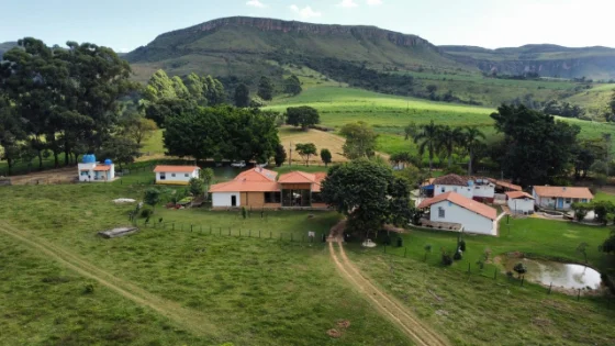 Fotografia antiga da casa da fazenda